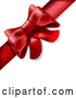 Vector of Present Wrapped with a Red Bow and Ribbon by Leo Blanchette