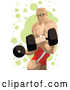 Vector of Professional Strong Guy Lifting Dumbbells by Mayawizard101