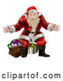 Vector of Santa Claus Standing with Presents by AtStockIllustration