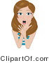 Vector of Shocked Girl Touching Her Face by BNP Design Studio