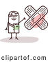Vector of Stick Girl Doctor with Crossed Bandages by NL Shop