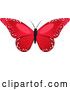 Vector of Stunning Red Butterfly with Sparkling Wings by Elaineitalia